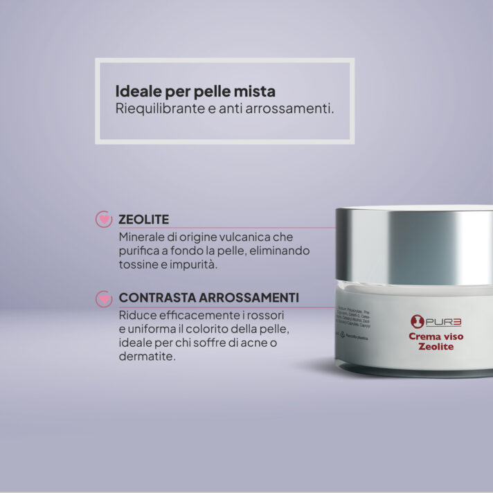 Dettagli Crema Viso alla Zeolite di Pure Italia
