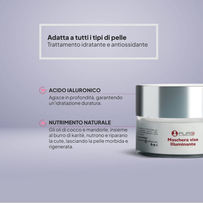 Dettagli Maschera Viso Illuminante di Pure Italia